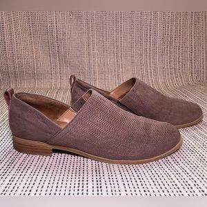 Dr Scholls Ruler Loafer Womens Sz 6.5 M Toasted Taupe Faux Suede Slip On Shoes